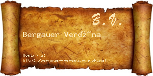 Bergauer Veréna névjegykártya